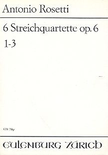 Sechs Streichquartette op. 6 Nr. 1-3 
