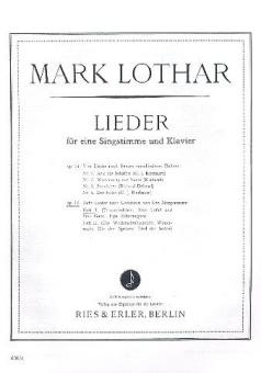 Acht Lieder, Heft I 