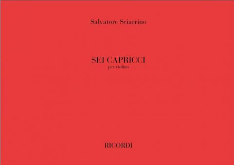 6 Capricci Per Violin 