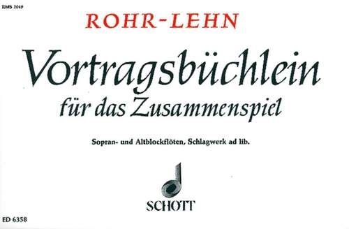 Vortragsbüchlein für das Zusammenspiel 