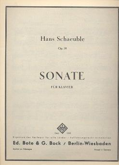 Sonata Op. 39 