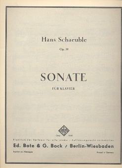 Sonata Op. 39 