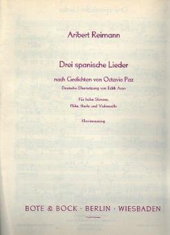 Drei spanische Lieder nach Octavio Paz 