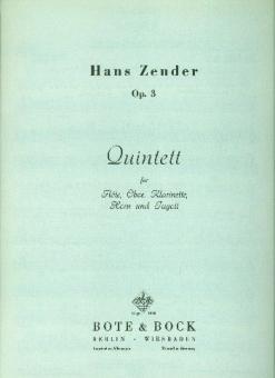 Quintet Op. 3 
