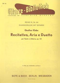 Recitative Aria and Duet Op. 44 