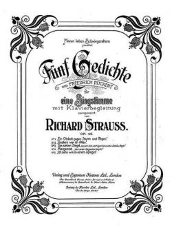 Five Poems by Friedrich Rückert Op. 46/2 