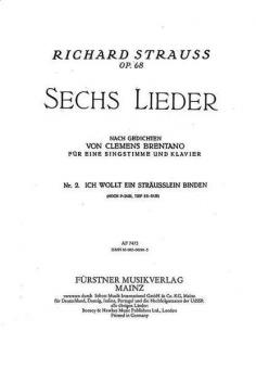Ich wollt ein Sträußlein binden (low E flat major) 