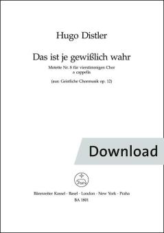 Das ist je gewisslich wahr op.12/8 Download