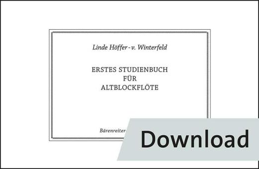 First Study Book for Alto Recorder 