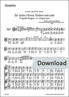Dear shepherds, do not be afraid Download