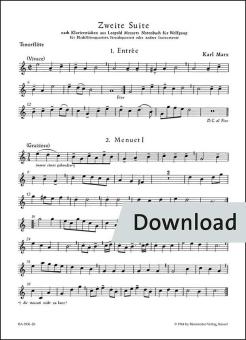 Second suite based on dances from Leopold Mozart's music book for Wolfgang 