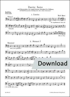 Second suite based on dances from Leopold Mozart's music book for Wolfgang 