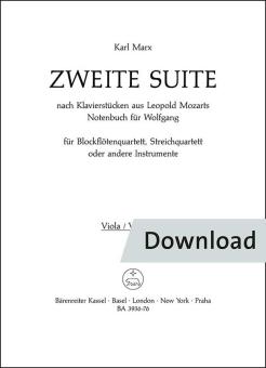 Second suite based on dances from Leopold Mozart's music book for Wolfgang 