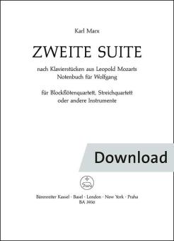 Second suite based on dances from Leopold Mozart's music book for Wolfgang 
