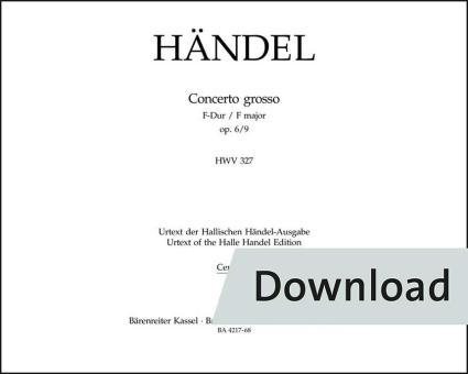 Concerto grosso in F major op. 6/9 HWV 327 Download