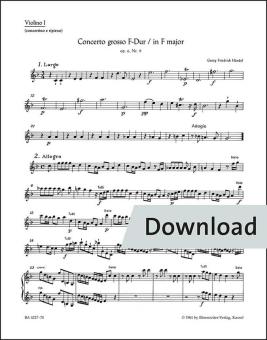 Concerto grosso in F major op. 6/9 HWV 327 Download