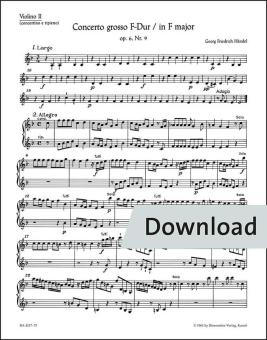 Concerto grosso in F major op. 6/9 HWV 327 Download
