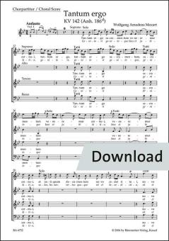 Tantum ergo KV 142 (Appendix 186d) Download
