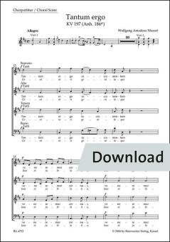 Tantum ergo KV 197 (Appendix 186e) Download