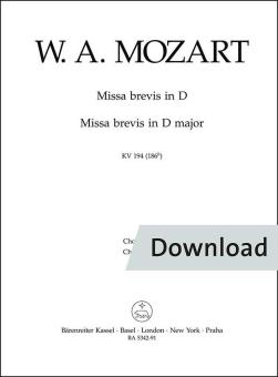 Missa brevis in D major KV 194 (186h) Download