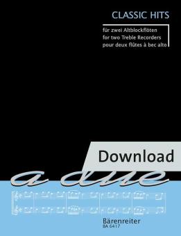 Classic Hits for two alto recorders Download