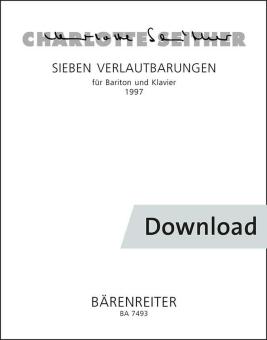 Seven pronouncements for baritone and piano Download