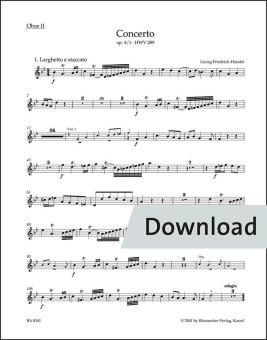 Concerto in G minor op. 4/1 HWV 289 Download