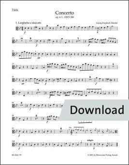 Concerto in G minor op. 4/1 HWV 289 Download
