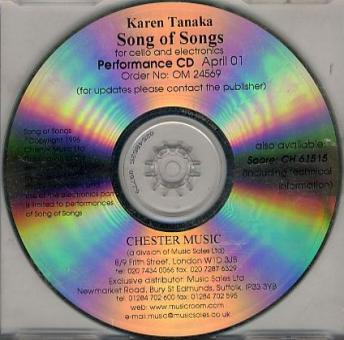 The Song Of Songs For Cello And Electronics (CD-Rom) 