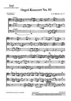 Organ Concerto No. 10 D Minor Op. 7/4 HWV 309 Standard