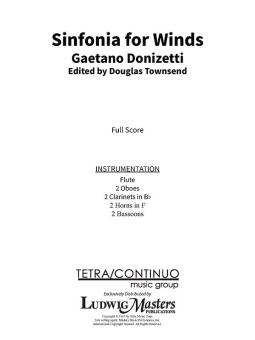 Sinfonia for Winds in G minor, A 509 (Sinfonia für Bläser) 