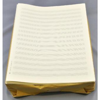 Notenpapier Quart-Format hoch (27x34) 6x2 Systeme (Klavier Solo) 