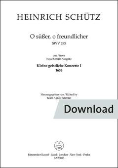 O süßer, o freundlicher SWV 285 