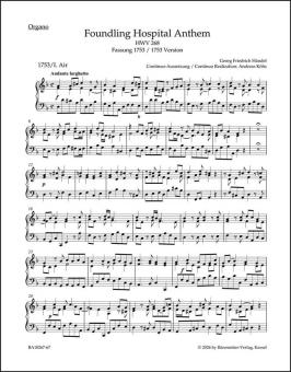 Foundling Hospital Anthem HWV 268 Standard