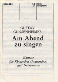 Am Abend zu singen 