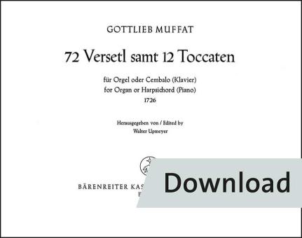 72 Versetl samt 12 Toccaten 