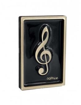 Magnet g-clef gold 