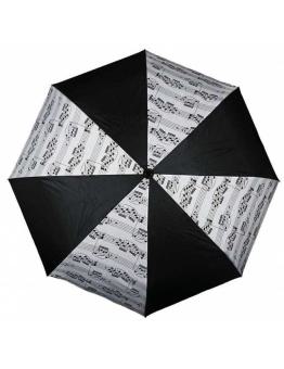 Mini umbrella sheet music black/white 