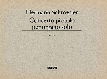 Concerto piccolo per organo solo 