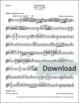 Konzert G-Dur KV 313 (285c) Download