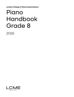 LCME Piano Handbook 2026: Grade 8 