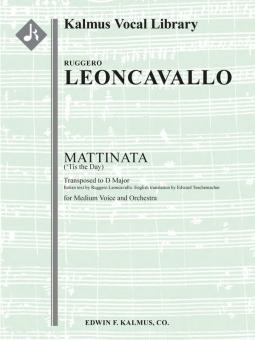 Mattinata ('Tis the Day) transposed to D 