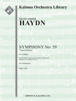 Symphony No. 59 in A 'Feuersinfonie' (Fire) (Hob. I:59; critical edition) 