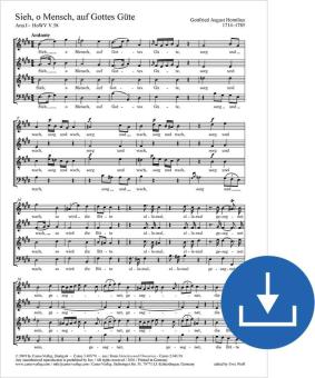 Sieh, oh Mensch, auf Gottes Güte HoWV V.58 Download