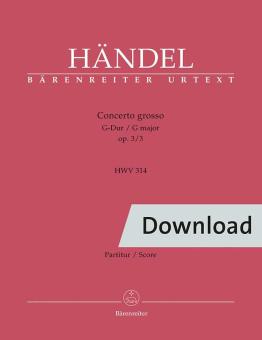 Concerto grosso G-Dur op. 3/3 HWV 314 Download