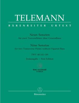 Neun Sonaten für zwei Traversflöten ohne Bass Standard