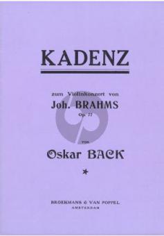 Cadenza Brahms Violin Concerto Op. 77 