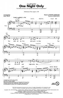 One Night Only by Henry Krieger » Choir Sheet Music (CD)