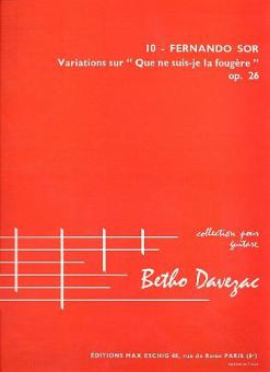 Variations sur 'Que ne suis 