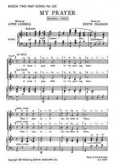 Pearson, E My Prayer 2-Part/Piano 
